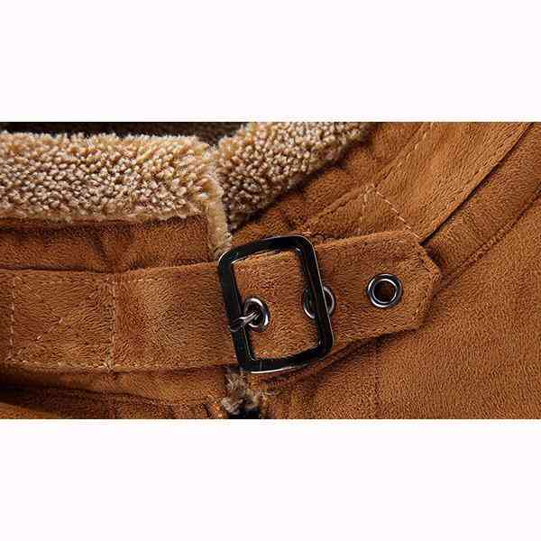 Fashion Casual Winter Thicken Button Decoration Stand Collar Jacket for Men