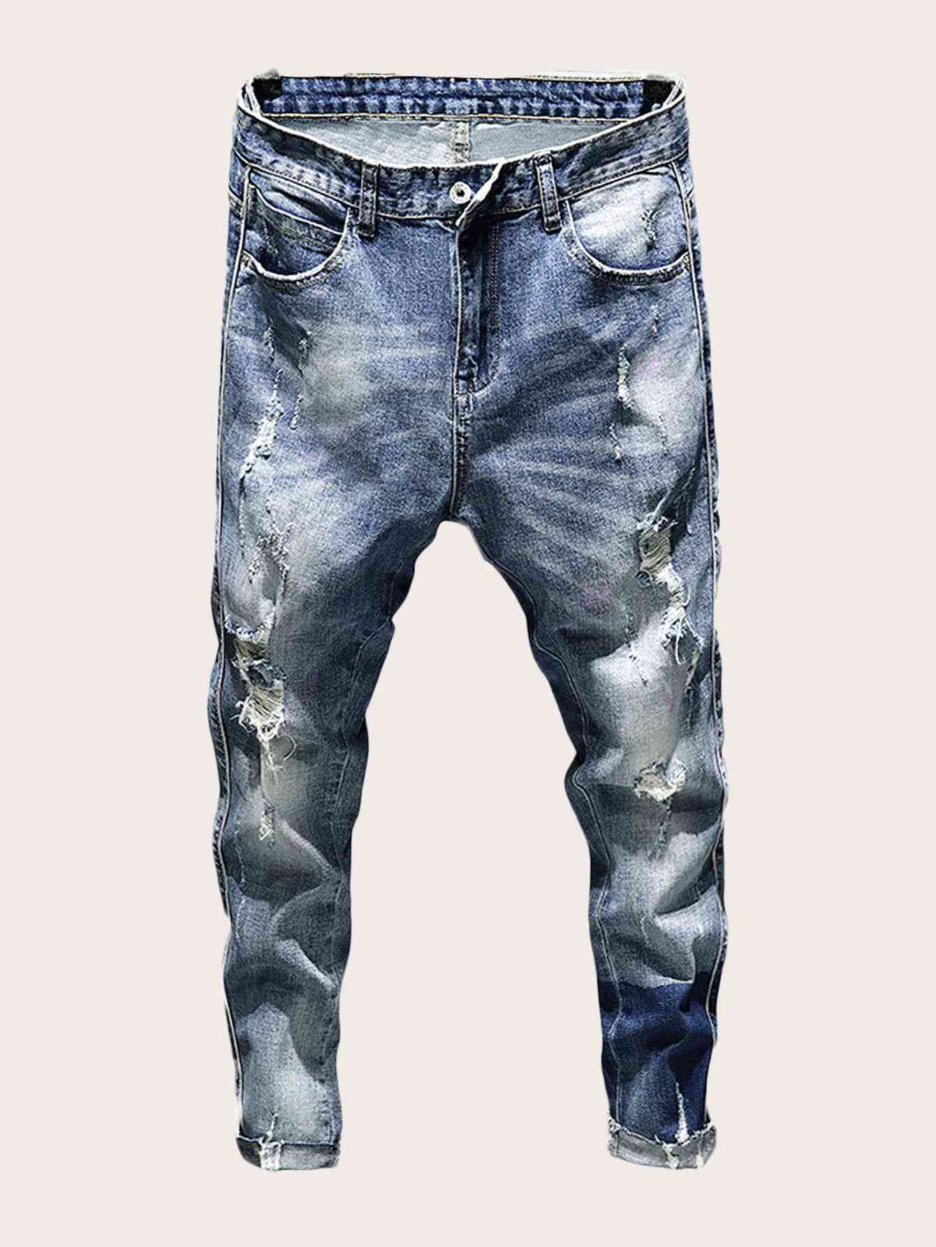 Men Destroyed Jeans