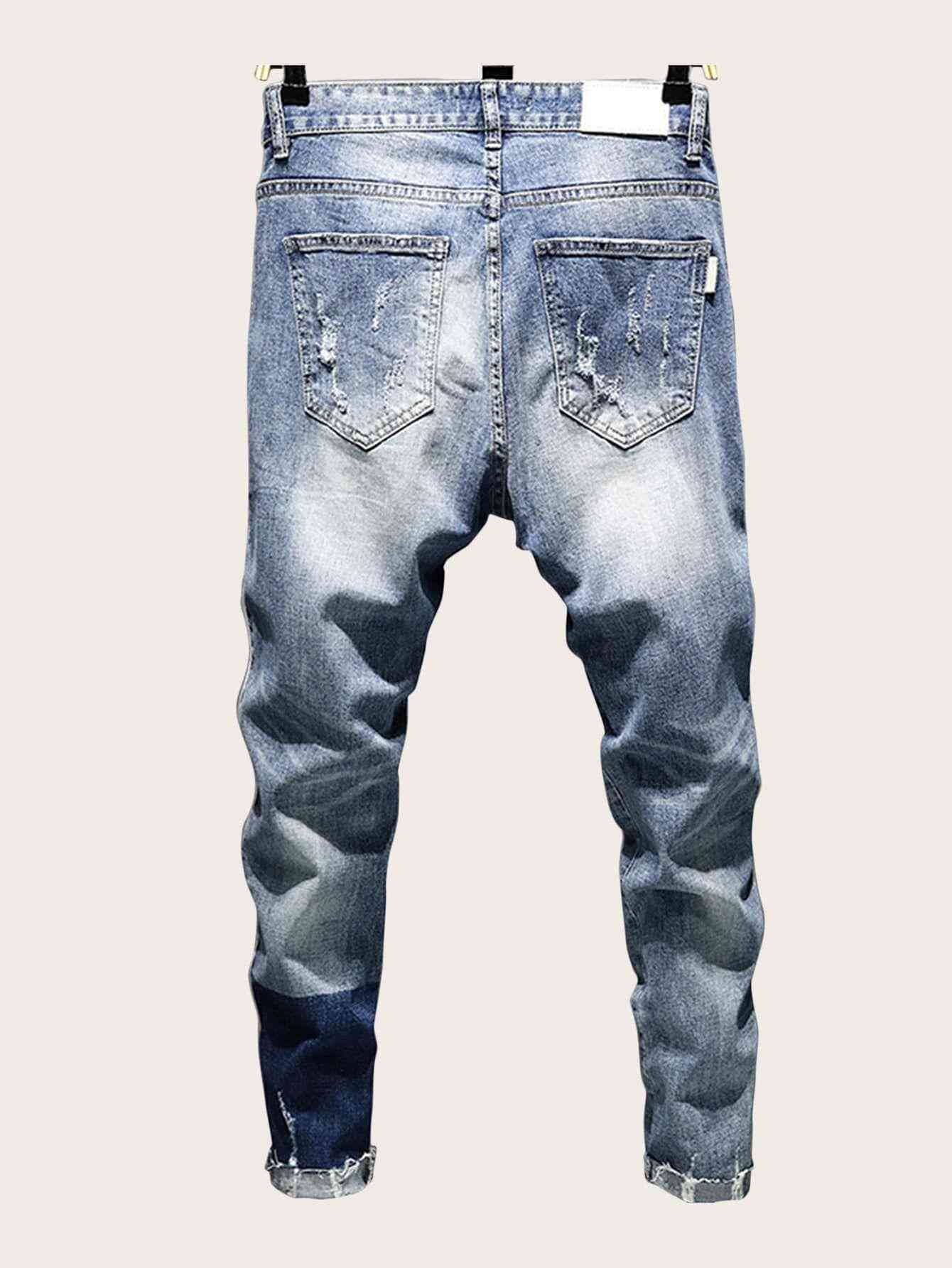 Men Destroyed Jeans