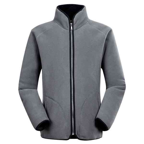 Outdoor Sport Innerwear Polar Fleece Thicken Warm Stand Collar Jacket for Men