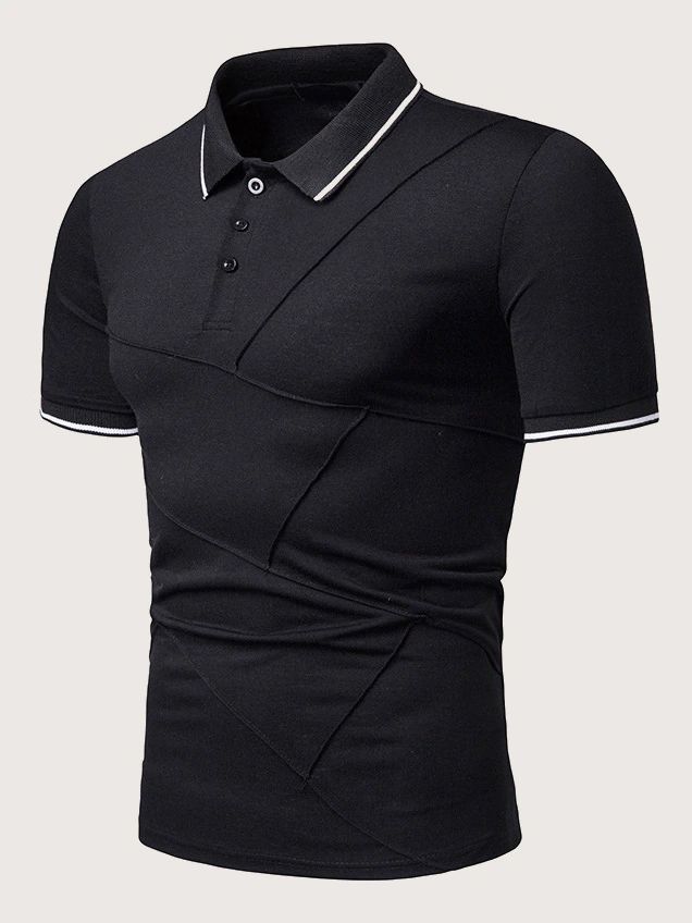 Men Contrast Binding Shirt