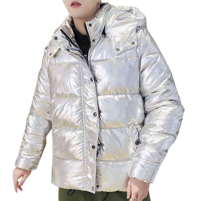 Winter Thicken Jacket Hip Hop Reflective Parka Coats for Men