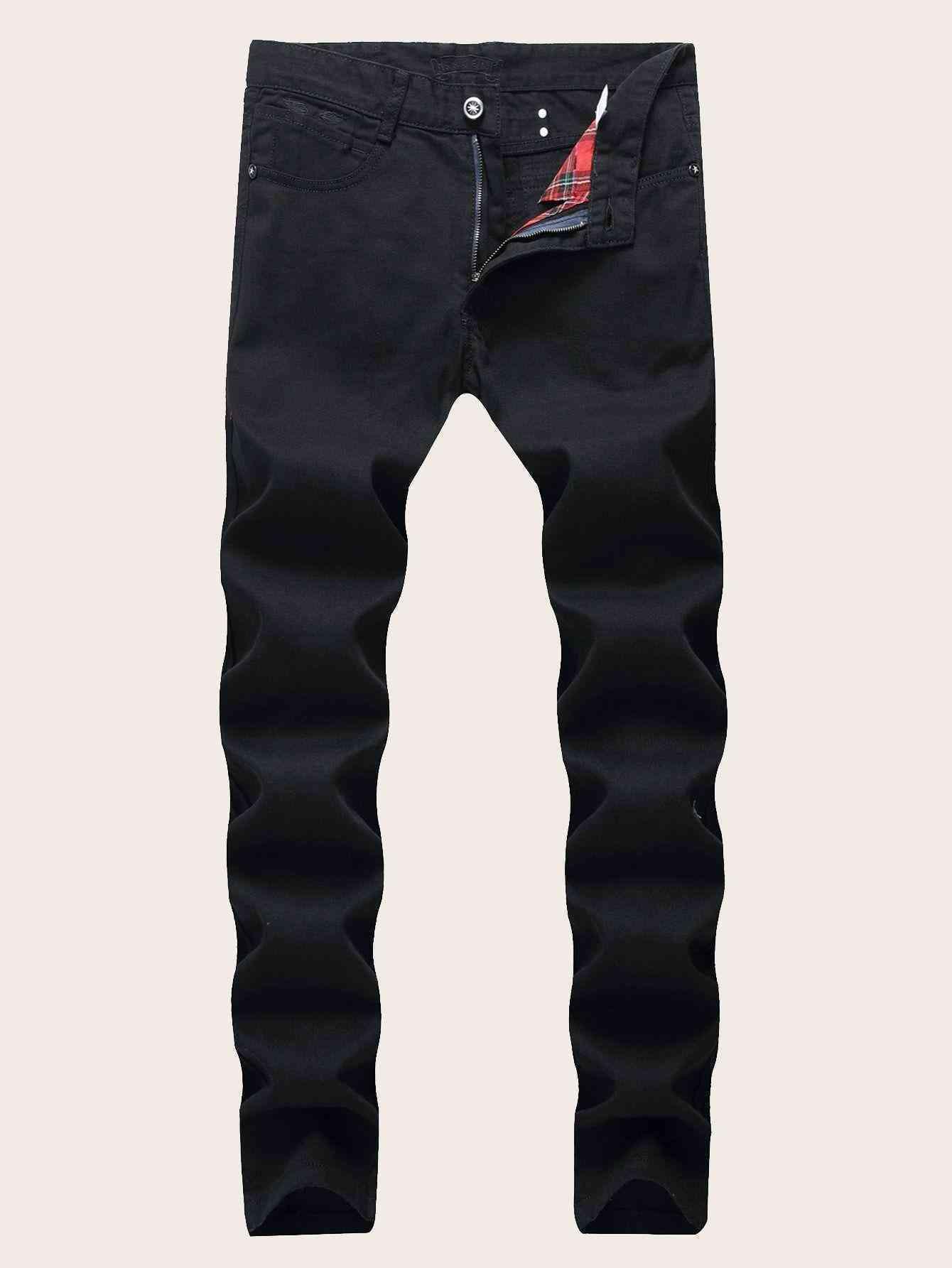 Men Beaded Pocket Jeans